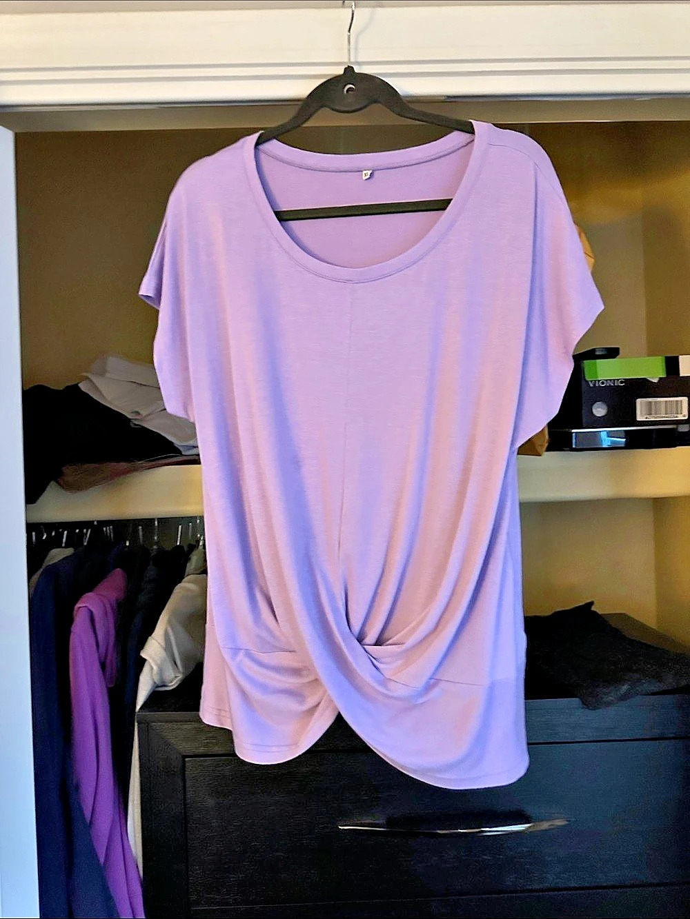 Draped Front Purple Size XL Like New